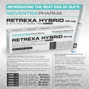 Noventra Pharma- Retrexa Hybrid Premium Pre-filled Pen 44mg | Retatrutide 32mg + Naltrexone 12mg