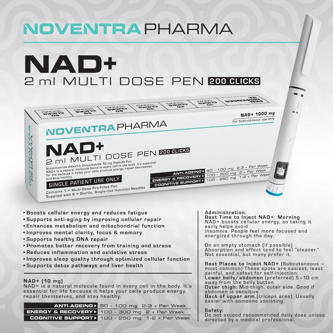Noventra Pharma NAD+ 1000mg Multi-Dose Pen
